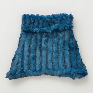 Vintage Bebe 100% Dyed Rabbit Fur Shaw/Poncho-One Size-Y2K-Glam-Rocker-Luxe-Soft